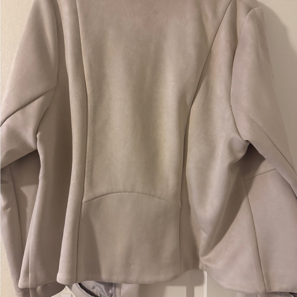 Torrid Women's Gray Suede, Peplum Jacket